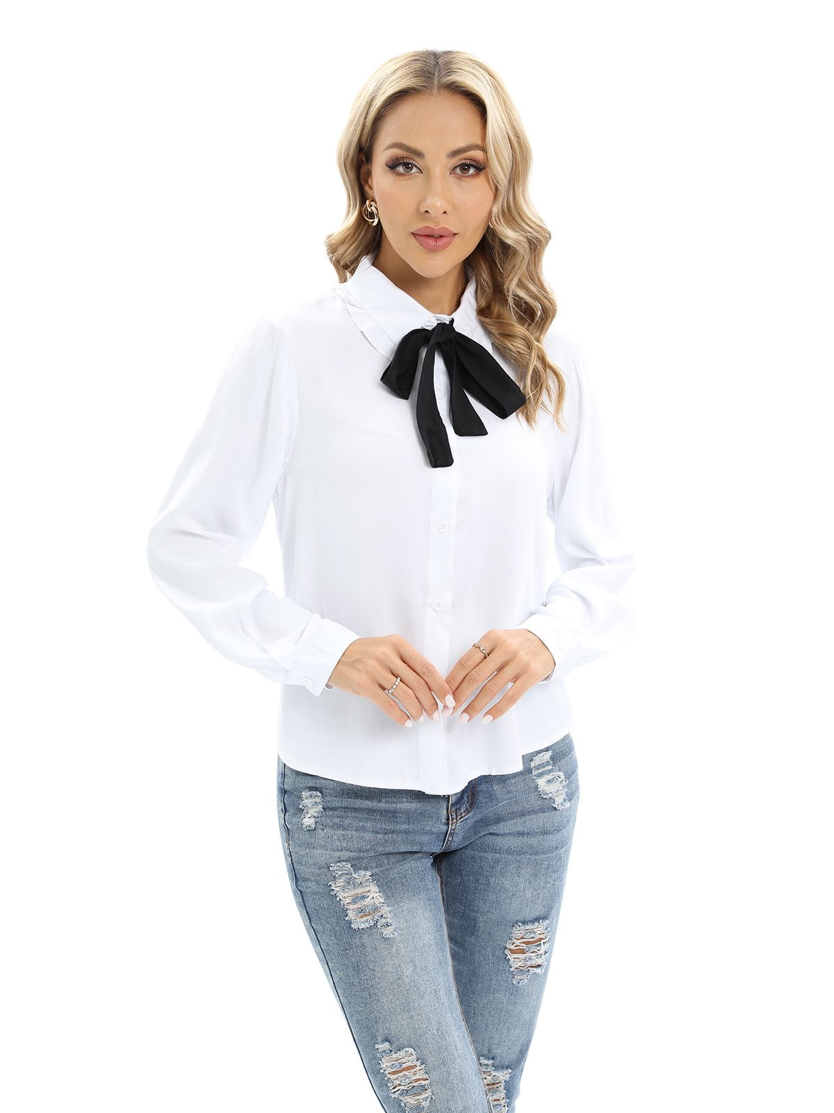 white semi formal tops