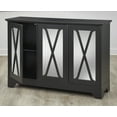 thumbnail image 4 of TMS Reflections Transitional 52” Wide Dining Room Sideboard Buffet with Mirrored Doors, 35.4” High, Black Finish, 4 of 7