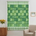 thumbnail image 2 of St Patrick's Day Sheer Curtains 63 Inches Long, Lucky Leaf Shamrock Spring Green Plaid Light Filering Curtains, Breathable Simi Curtain Privacy Drapes for Living Room Bedroom Window Treatment, 2 of 9