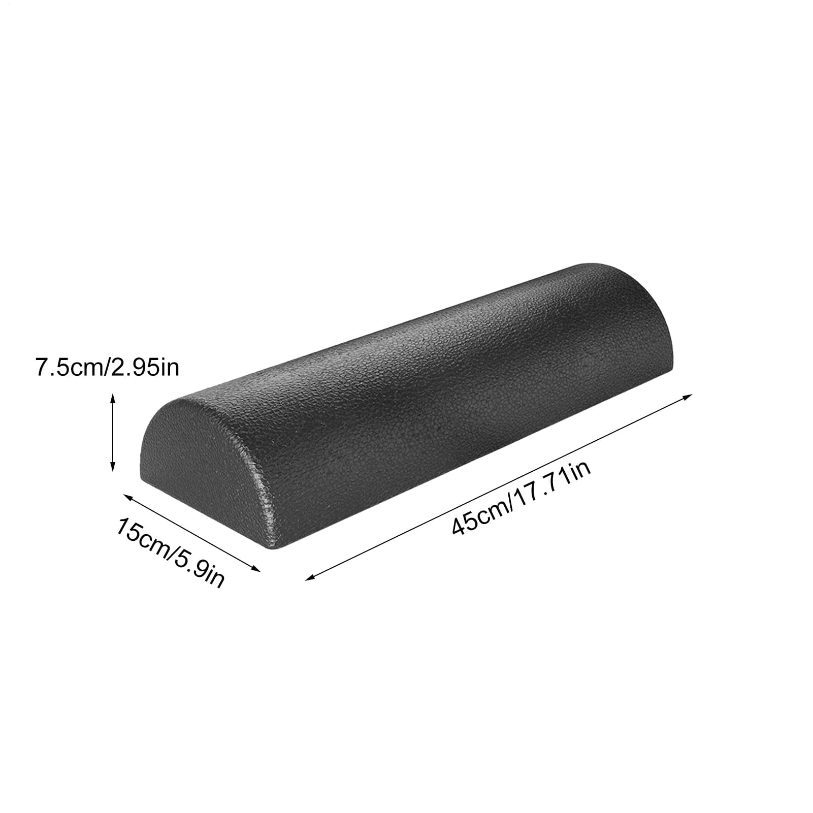 Body Muscle Foam Roller - 30x15x7.5cm High Density Stretching Equipment, Fitness Recovery Half Roller, Durable Workout Tool for Release | Home Studio Yoga Pilates Post Sports Stretching