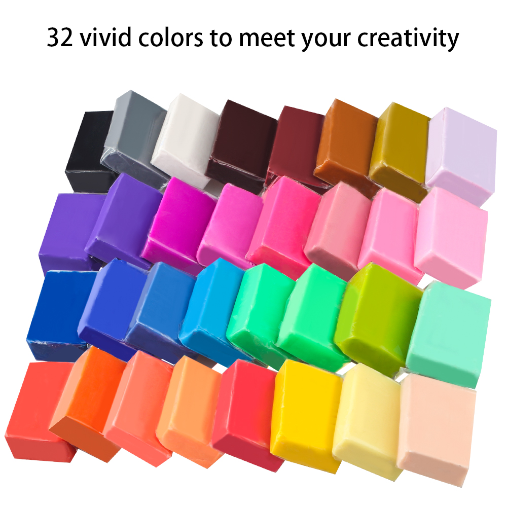 Tomorotec 32 Colors Polymer Clay Set, Oven Bake photo 4
