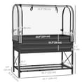thumbnail image 3 of Outsunny Metal Raised Garden Bed with Cover, Black, 3 of 10