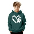 thumbnail image 4 of WOYY Big Girls Valentine's Day Hoodie Heart Print Hooded Sweatshirt, Sizes 9-10, 4 of 4