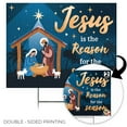 thumbnail image 6 of 2 Pack 24"x18" Jesus is the Reason for the Season Sign, Double Sided Yard Sign With Stakes, Nativity Christmas Decorations for Outdoor (Design 10), 6 of 7