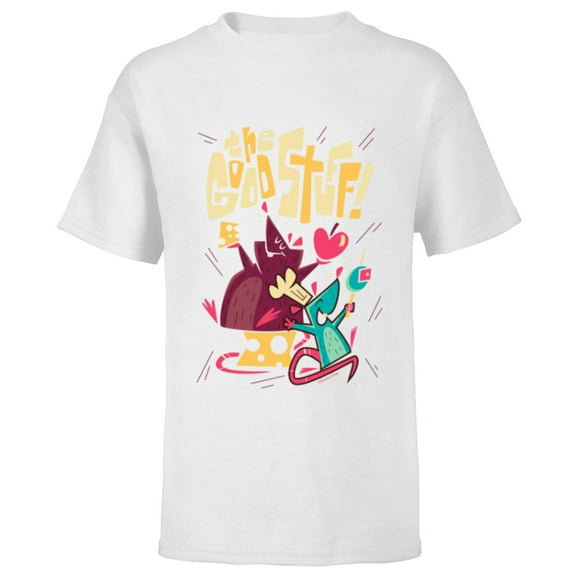 Disney and Pixar’s Ratatouille Remy Emile The Good Stuff - Short Sleeve T-Shirt for Kids - Customized-White