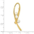 thumbnail image 2 of Primal Gold 14 Karat Yellow Gold 4-5mm Teardrop White Freshwater Cultured Pearl Brooch, 2 of 2