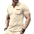 thumbnail image 2 of Fnnxeal Mens Polo Shirts Waffle Short Sleeve Summer Casual Collared Solid Polo Khaki Shirts for Men Size 3XL, 2 of 5
