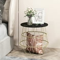 thumbnail image 2 of Costway Round Side End Coffee Sofa Table Nightstand with Storage Space Removeable Top, 2 of 10