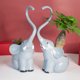 thumbnail image 1 of Conjunto de esculturas de animales Resina Corazón Decoración Pareja Elefante Artesanía para parejas amantes Wdftyju Libre de BPA, 1 of 3