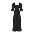 thumbnail image 3 of Lovito Women's Casual Polka Dot Spaghetti Strap Wide Leg Jumpsuit For Daily, 3 of 6