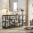 thumbnail image 4 of Tribesigns 70.9" Sofa Table Behind Couch, Wood Entryway Table for Living Room, Rustic Brown, 4 of 7