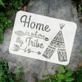 thumbnail image 3 of Home is Where My Tribe is Stencil for Painting 8.3x11.7inch Tribe Tent Painting Stencil Tribal Theme Template for Painting on Wood, Floor, Wall, Tile, Canvas, Fabric and Furniture, 3 of 9