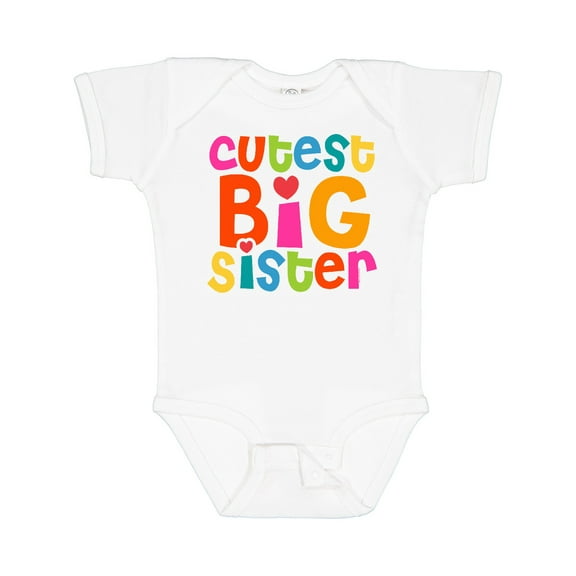 Inktastic Cutest Big Sister Girls Baby Bodysuit
