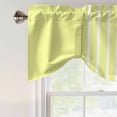 thumbnail image 4 of Yellow White Stripe Tie Up Valance Curtains for Windows, Kitchen Curtains Window Treatments, Modern Rustic Vertical Striped Short Window Shades Valances for Bedroom Bathroom Cafe 42"x18", 4 of 8