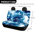 thumbnail image 4 of POLERO Blue Marbling Pattern Car Back Seat Covers with Van Truck, Durable Against Dirt Bench Seat Covers(2 Piece), 4 of 4