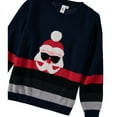 thumbnail image 4 of KIMU Boys' 2-18 Long Sleeve Knit Pullover Christmas Sweater Crewneck Holiday Sweater Shirt (Santa Stripe), 4 of 5