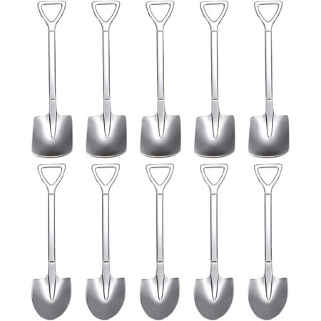 

Stainless Steel Spoon 20Pcs Mini Shovel Shape Spoons Stainless Steel Tea Coffee Sugar Spoon Ice Cream Dessert Spoon Shovels Pudding Yogurt Spoons for Home Kitchen Restaurant Mixing Spoons