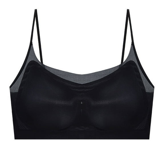 Seamless Wire Free Everyday Bras for M-2XL size, V Neck Soft and Light Basic Bras for Women 锛坆lack锛?M [80-100]