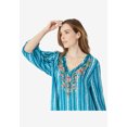 thumbnail image 4 of Roaman's Women's Plus Size Hand-Crinkled Embellished Kaftan, 4 of 5