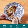 thumbnail image 4 of Malacasa 12 Pcs Dinnerware Sets, Ceramic Plates and Bowls Sets for 4, Scratch Resistant Dishes Set, Dishwasher & Microwave Safe, Vine Flower, 4 of 7