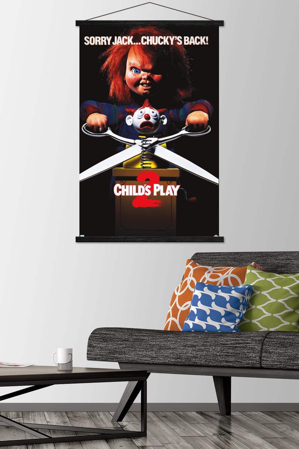 Child's Play 2 - One Sheet Wall Poster with Magnetic Frame, 22.375" x 34"