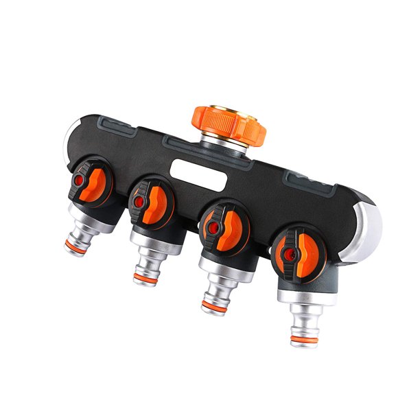 Garden Hose Distributor 4Way Zinc Alloy Garden Hose Adapter 4Way Hose