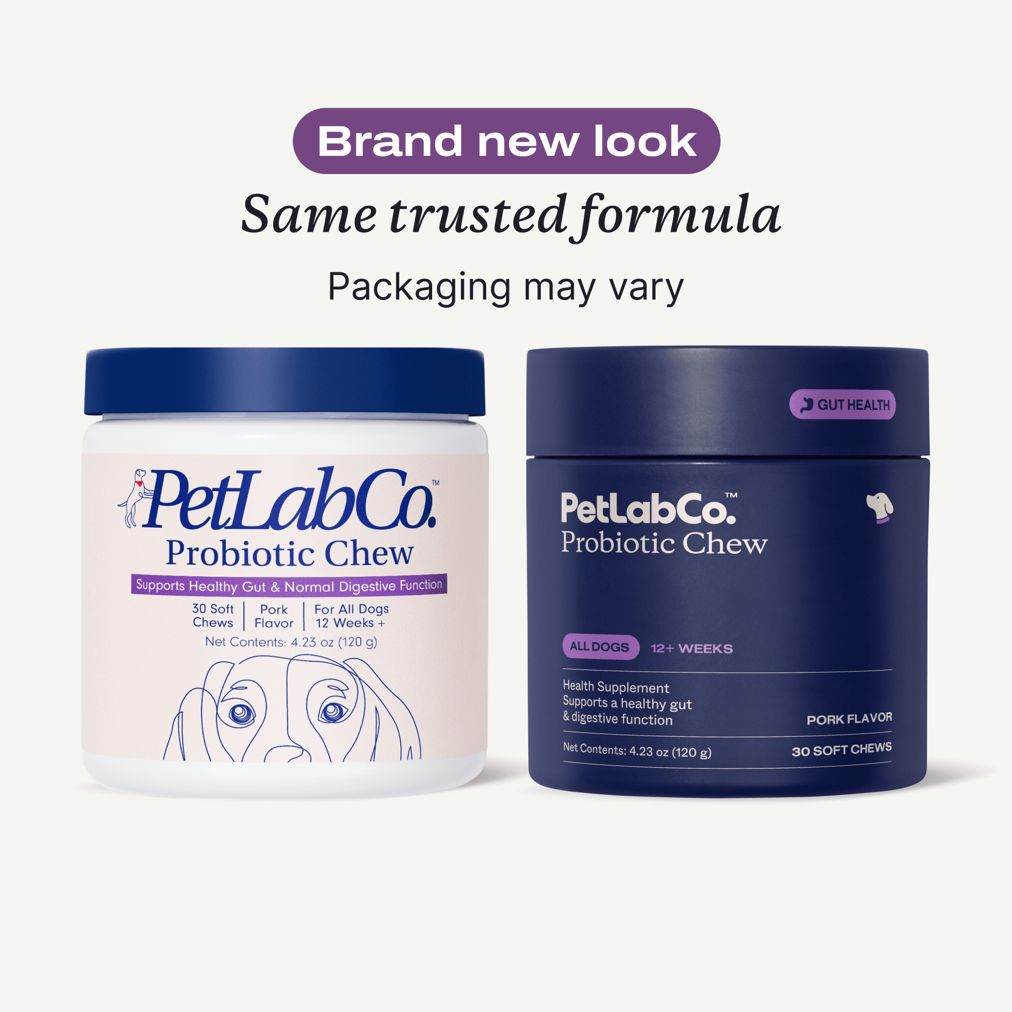 PetLab Co. Probiotic Chews, Delicious Soft Chew Probiotics For Dogs, Pork, 30 ct.