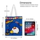 thumbnail image 5 of Tuxedo Sam Bolso de tela con estampado de lienzo para mujer, bolsa de compras reutilizable y estética, con cremallera interior, regalo para mujer, 35 × 40 cm., 5 of 6