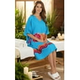 thumbnail image 5 of HAPPY BAY Women's Beachwear Swimsuit Coverups for Women Summer Swim Beach Dress Cover ups for Swimwear Women Loose Party Bathing Suit 1X-2X Chevron, Blue, 5 of 5