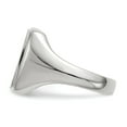 thumbnail image 3 of Solid 14k White Gold Engravable Signet Ring (14.8mm) - Size 11, 3 of 5