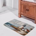 thumbnail image 5 of Beach House Pattern Bath Mat,Plush Bathroom Decor Mat with Non Slip Backing,Bath Rugs for Bathroom, Great for Bath, Shower, Bedroom, Kitchen, Office or Door Mats 16"x24", 5 of 7