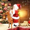 thumbnail image 3 of Papá Noel creativo montando en alces Juguete eléctrico Música para niños Regalo de Navidad Tmvgtek juguetes de los niños, 3 of 9