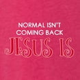 thumbnail image 2 of Normal Isnâ€™t Coming Back Jesus Is Inspirational/Christian Tri-Blend Racerback Tank Top, Shocking Pink, Medium, 2 of 5