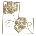 thumbnail image 1 of Decoración de pared de metal Jadeshay hojas doradas hierro, 1 of 12