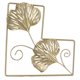 thumbnail image 1 of Decoración de pared de metal Jadeshay hojas doradas hierro, 1 of 12