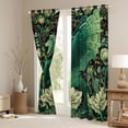 thumbnail image 3 of Erosebridal Animal Green Dragon Curtains Pack of 2 (42x84 Each) For Boys Girls,Vintage Flowers Curtains Blackout For Kids Teens, 3 of 6