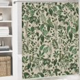 thumbnail image 2 of Boho Shower Curtain Green Shower Curtain Cute Floral Shower Curtains for Bathroom Allover Jungle Tropical Leaves Plant Shower Curtain Waterproof Polyester Fabric Shower Curtain 72x72 Inch, 2 of 6