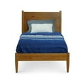 thumbnail image 5 of Camaflexi Mid Century Platform Bed Wood Panel Bed Frame with Headboard, King, Castanho, 5 of 7