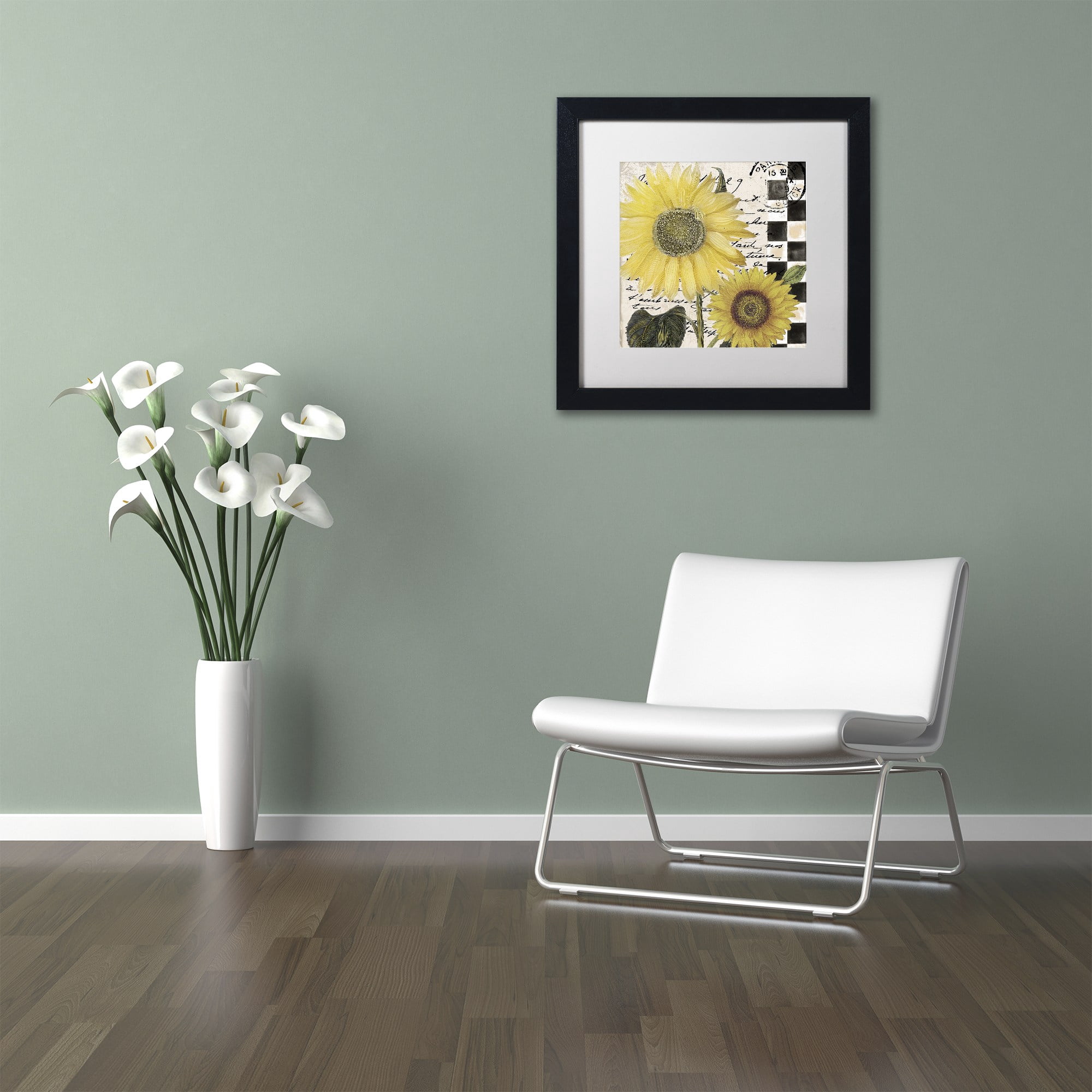 Trademark Fine Art "Late Summer I" Canvas Art by Color Bakery, White Matte, Black Frame