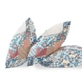 thumbnail image 2 of Arizona Patchs Floraux Jeter Tissu Oreiller en Crème Rouge Bleu 20x20, 2 of 6