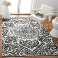 thumbnail image 2 of SAFAVIEH Metro Alaois Medallion Area Rug, Ivory/Black, 6' x 6' Square, 2 of 8