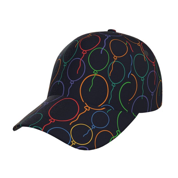 Fotbe Colorful Balloons Gorro Clásico de Béisbol, Gorra Ajustable con Broche Snapback, Gorro de Exterior de Algodón Suave