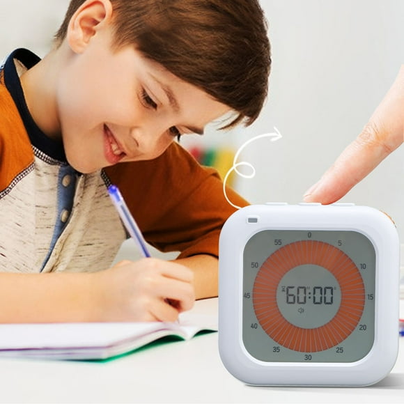 Kitchen Timer, Visual Magnetic Backing Stand Digital Timer Rechargeable Quiet Mode for Work