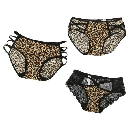 Bigersell Open Crotch Panties Clearance Period Underwear Women Plus Size Bikini Panty Style P-884 Spandex Thong Panties Ladies Thong Briefs High Waist Women s Bikini Panties Brown XXL