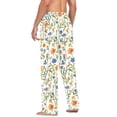thumbnail image 3 of FORMRS Mens Pajama Pants with Pockets Cotton Sleepwear Lounge Bottoms Sizes S-2XL, Watercolor Wildflowers Pattern, 3 of 7