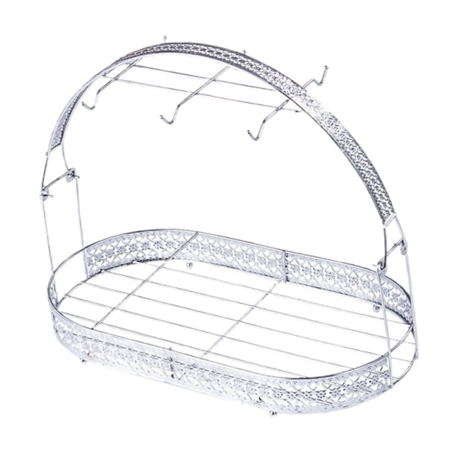 Portavasos de encimera, estante para secar tazas, estante para almacenar tazas de té, minimalista, 6 tazas, sin Plata