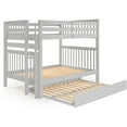 thumbnail image 3 of Bedz King Bunk Beds Full over Full Mission Style with End Ladder and a Full Trundle, Gray, 3 of 9