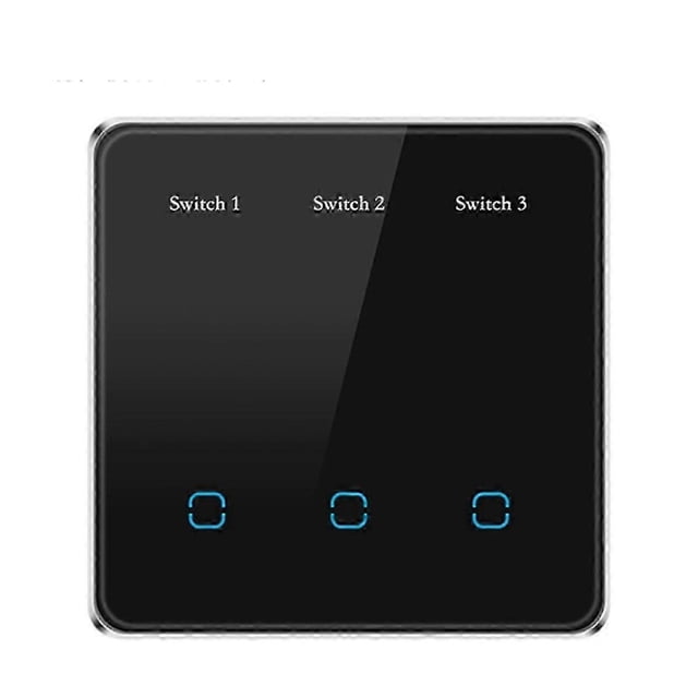 Tuya Smart Home WiFi Display Light Switch Glass Touch Switch for Three-Way Switch