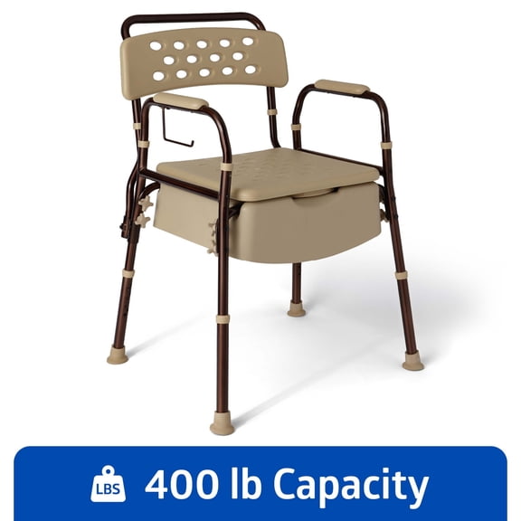 Medline Elements Bedside Commode with Microban®