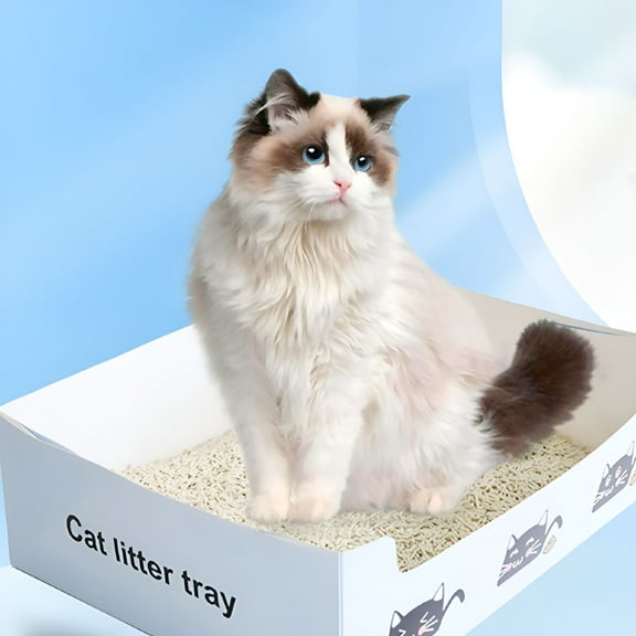 ACDANC Disposable Litter Boxes for Cats, Waterproof Cats Small Pet Travel Toilet for Indoor Outdoor, Spacious Space Foldable Litter Box for Guinea Pig